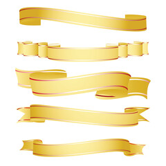 Obraz premium illustration of shapes of ribbon on white background