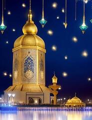 lamp of Ramadan celebration background illustration.