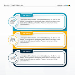 Infographic design element and number 3 options.