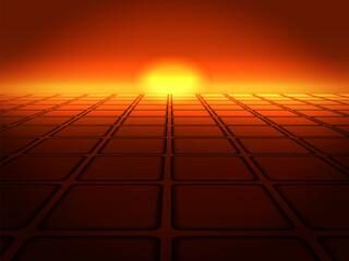 Abstract background from brown mosaic and luminescence