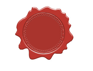 Wax seal with blank field, vector illustration