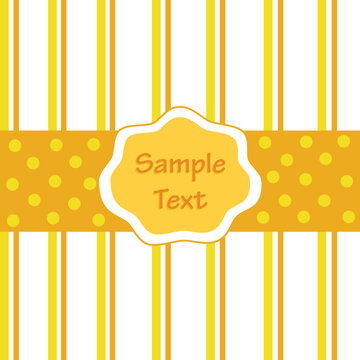 Cute orange and yellow invitation background