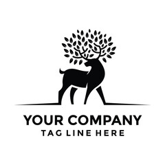 Deer With Tree Branch Horn