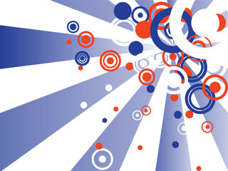 Obraz premium vector eps10 illustration of colorful rays and circles