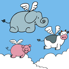 An image of flying animals.