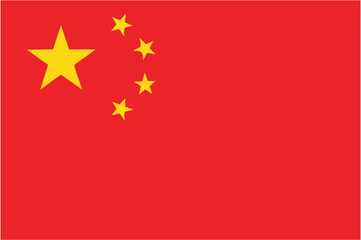 flag of China - isolated vector illustration