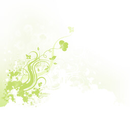 Obraz premium Floral grunge background with design ornate elements