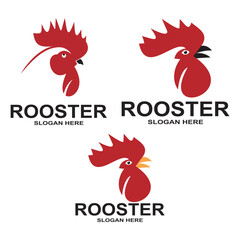 Rooster head logo vector icon symbol illustration design