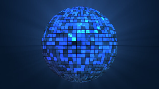 Render 3d illustration of color disco ball isolated 
