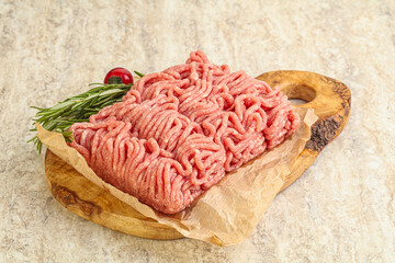 Raw beef minced meat for cooking