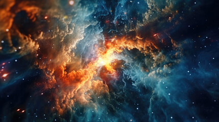 Fototapeta premium Center of a galaxy. Generative AI