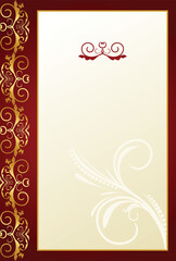 Illustration of Greeting ornament card. Vector
