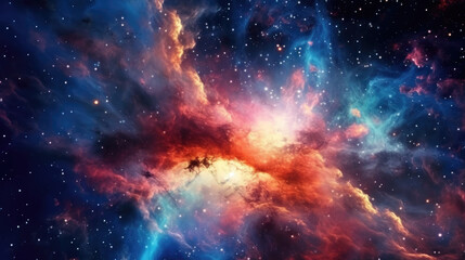 Fototapeta premium Center of a galaxy. Generative AI