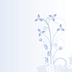 Fototapeta na wymiar Abstract flowers background with place for your text. Vector