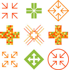 Obraz premium Arrows makes up a cross.