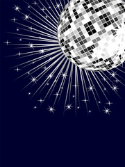 vector eps10 illustration of a mirror ball on an abstract background