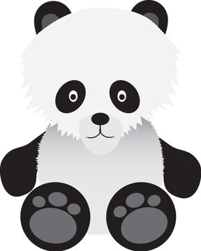 cute cartoon illustration of a baby panda bear