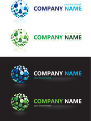Company name. Design elements. Illustration.