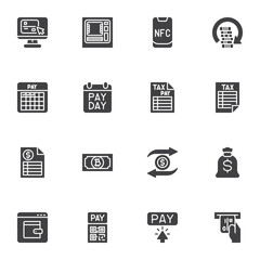 Payment method vector icons set