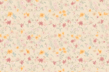 warm tone sweet floral pattern background