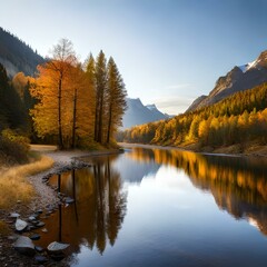 Fototapeta premium autumn in the mountains