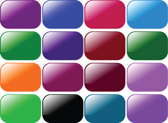 collection of colorful buttons - vector