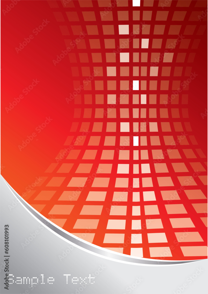 Poster abstract digital background in editable vector format