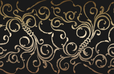 Decorative vector seamless floral ornament