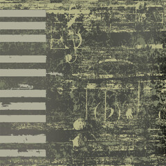 abstract jazz background grunge piano keys on black