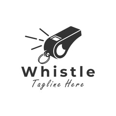 sport whistle vector illustration logo - obrazy, fototapety, plakaty