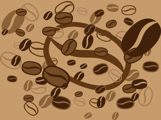 Vector picture of coffee bean background