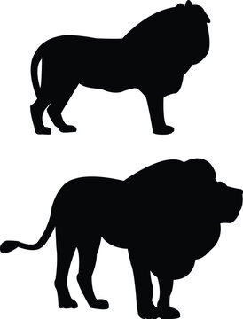 lion silhouette - vector