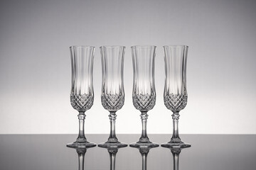 Glass crystal stemware champagne flute