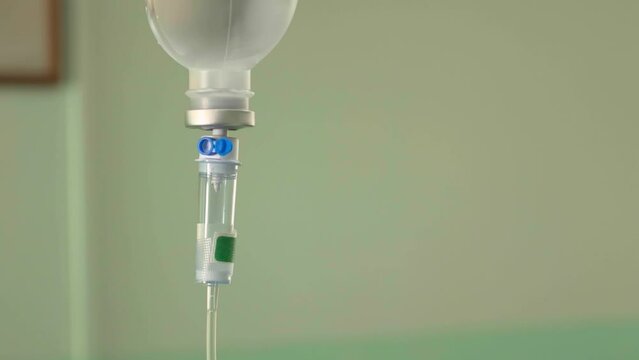 drop of water, Close-up of intravenous infusion line, hospital patient, iv drip