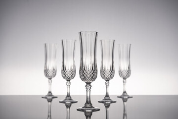 Glass crystal stemware champagne flute