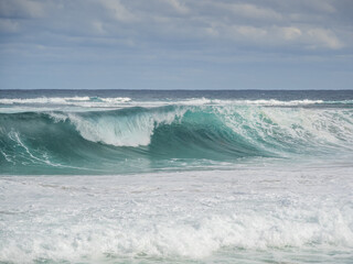 wave breaking on the shore
