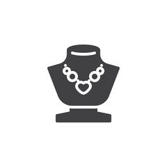 Jewelry mannequin vector icon