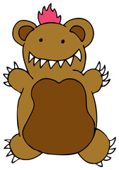 An image of a teddy bear monster.