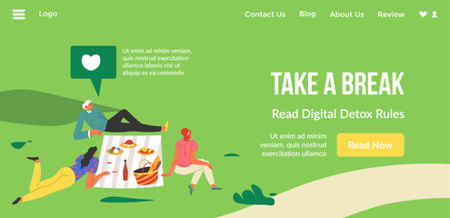 Take a break, read digital detox rules, website