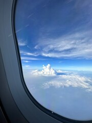 clear sky on an airplane