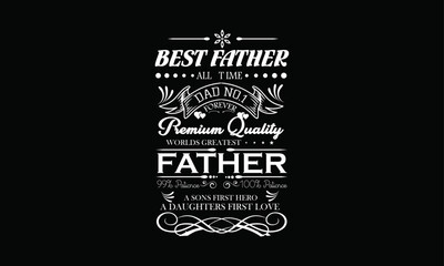 Happy father`s day vector best father love best Design.  