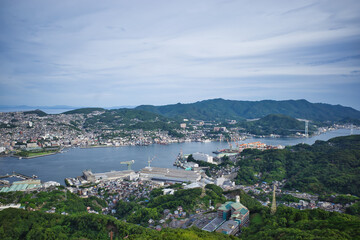 Fototapeta na wymiar 長崎市で訪れた稲取山からの景色