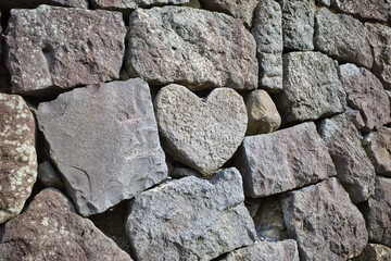 長崎市で訪れた眼鏡橋のハートストーン