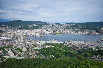 長崎市で訪れた稲取山からの景色