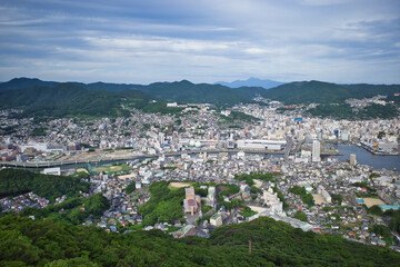Fototapeta na wymiar 長崎市で訪れた稲取山からの景色