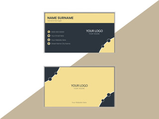 Title Double-sided creative business card template. Portrait and landscape orientation. Horizontal and vertical layout. Vector illustration	