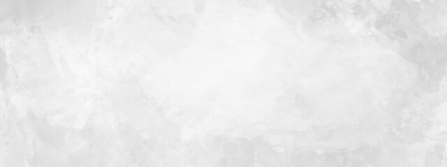 Fototapeta premium Abstract grunge grey and white watercolor background. Grey and white watercolor banner, template for design.