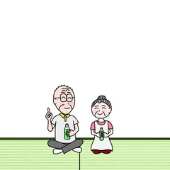 仲の良いシニア夫婦の会話