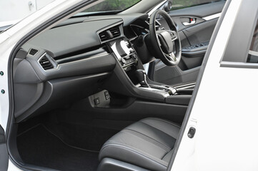 Obraz na płótnie Canvas Car Interior Center Console Dashboard Cockpit Cockpit Control Panel Console.