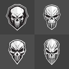 Skull stickers Set. Premium Vector Design Illustration.